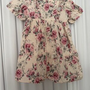 Next Pink and Cream Floral Kids Dress